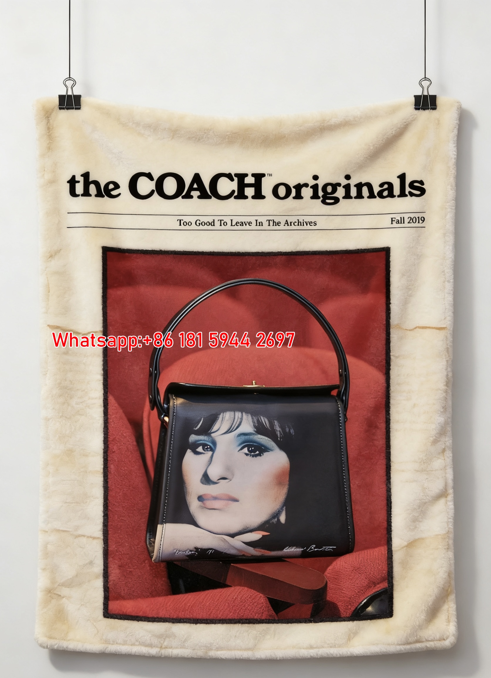 Coach Originals Portrait Print Flannel Sofa Throw Blanket C231